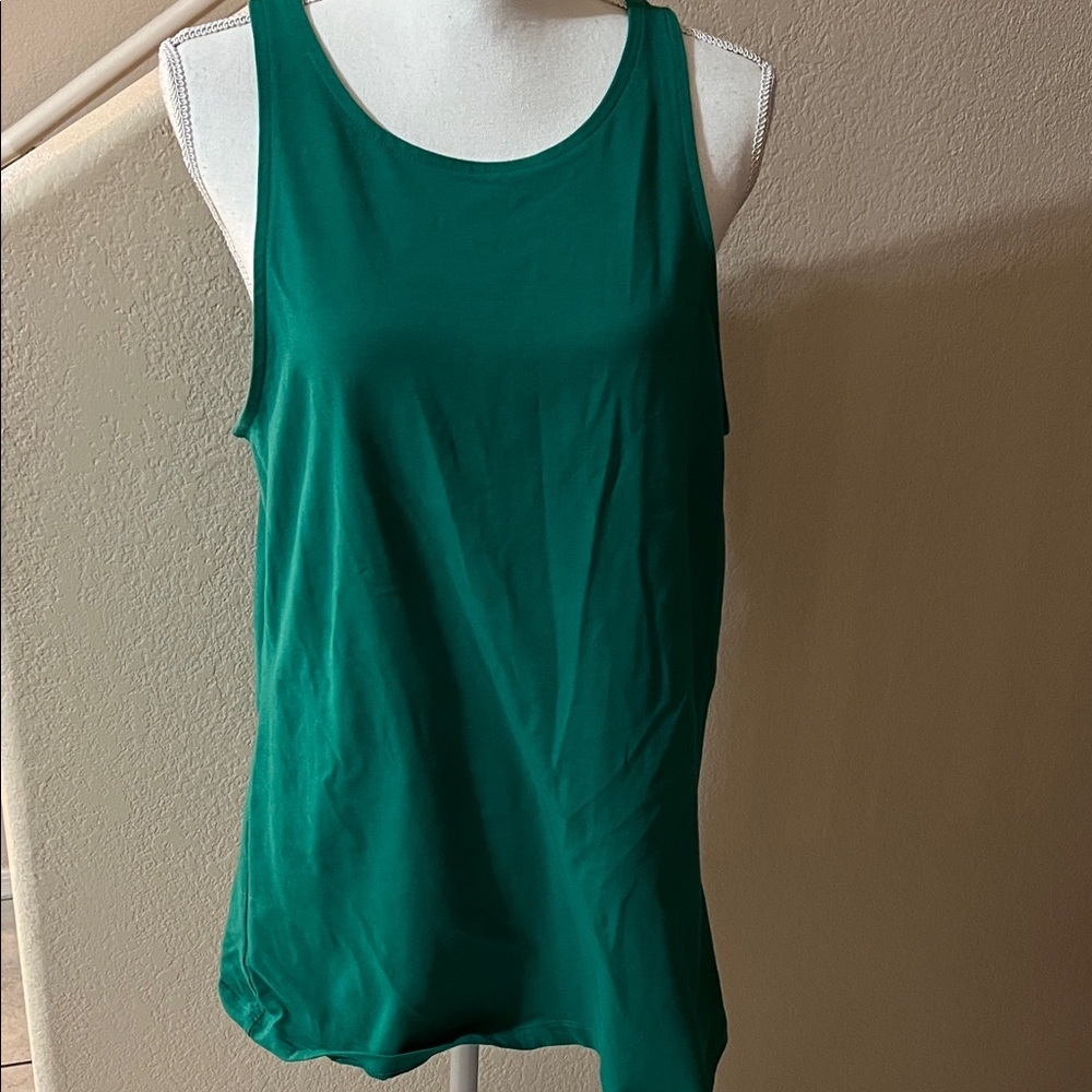 Green Sleeveless Tank Top